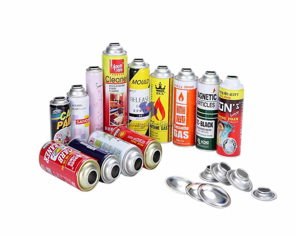 various sizes aerosol tin can