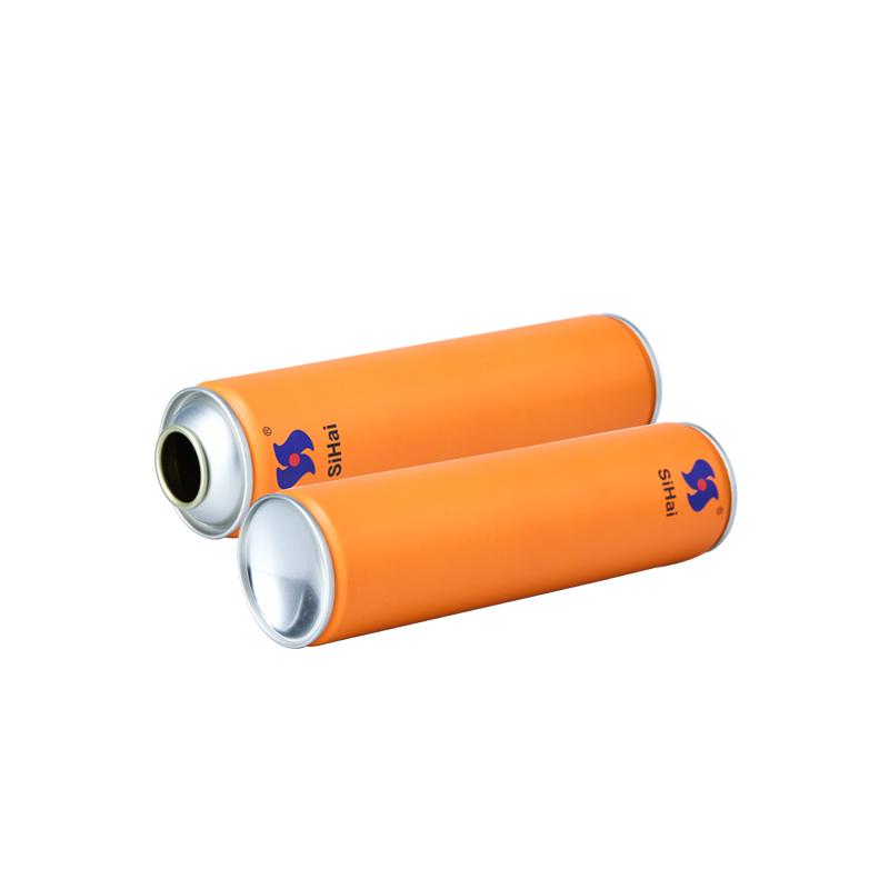 Spray de aerossol inseticida CMYK de 57 mm, lata de metal vazia com laca dourada interna