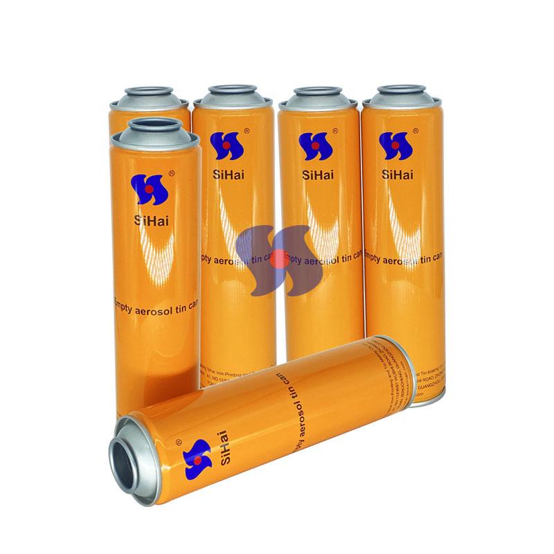 Latas de aerossol vazias de 52 mm com logotipo personalizado e acabamento resistente a arranhões.