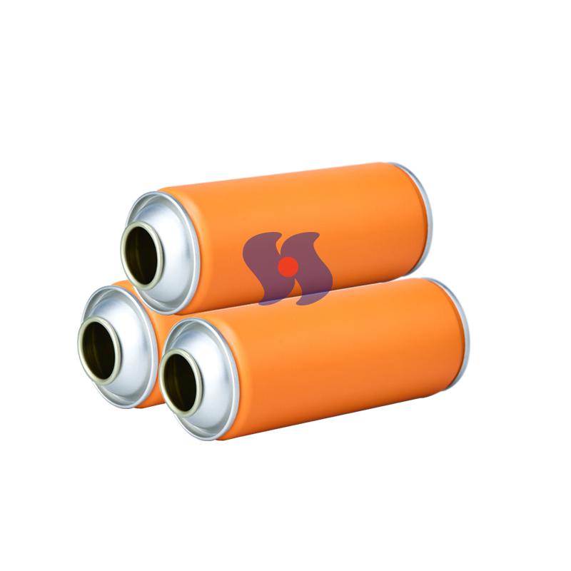 Latas de aerossol vazias com diâmetro de 52*140mm e interior laqueado dourado.