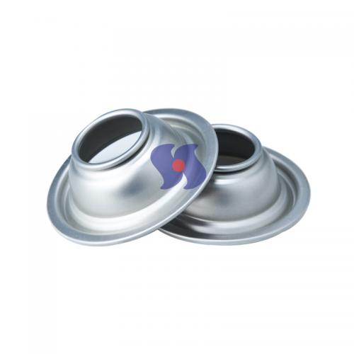 Fabricante OEM Dia 65mm Aerosol Can Top and Bottom Aerosol Can Cone and Dome Tinplate Aerosol Can Components da China