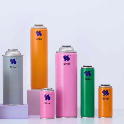 Explicação dos tamanhos de latas de aerossol: guia de 45 mm, 52 mm, 57 mm e 65 mm.